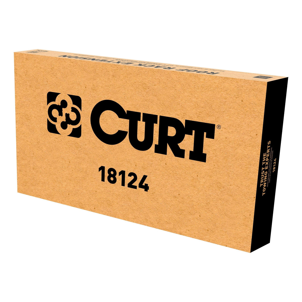 CURT 18124 Steel Roof Rack Cargo Basket/Carrier Extension, Black, 6-sq.ft