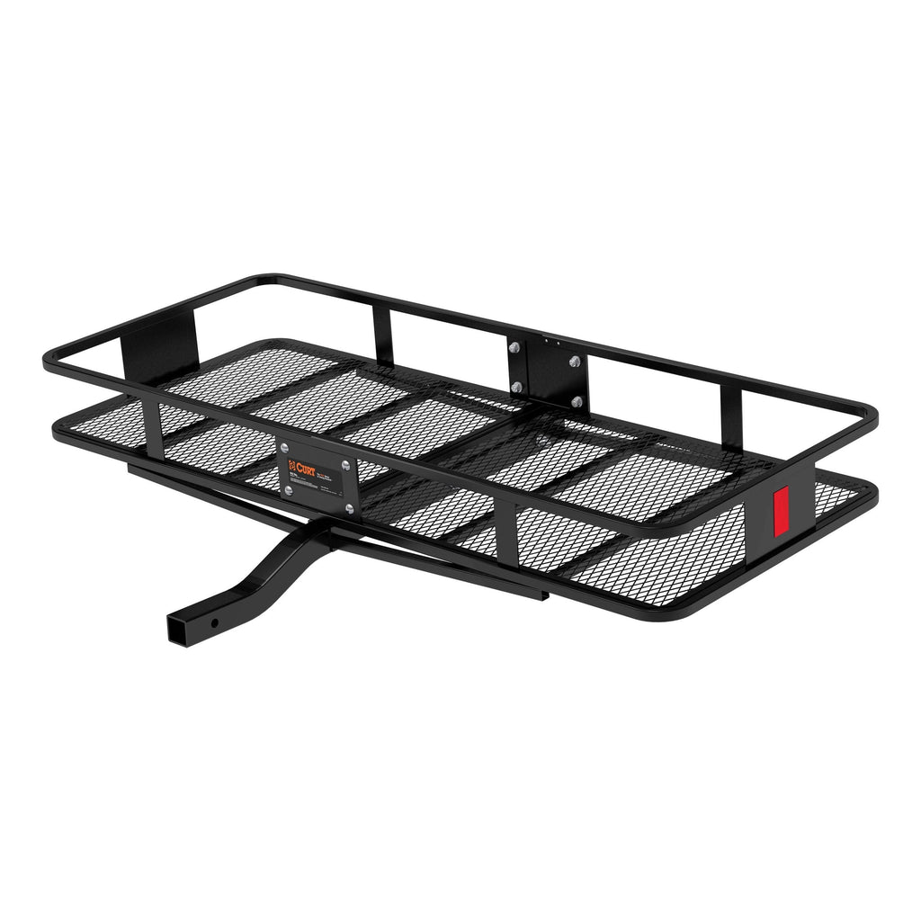 CURT 18152 60 x 24-Inch Basket Hitch Cargo Carrier, 500 lbs Capacity, Black Steel, 2-In Fixed Shank