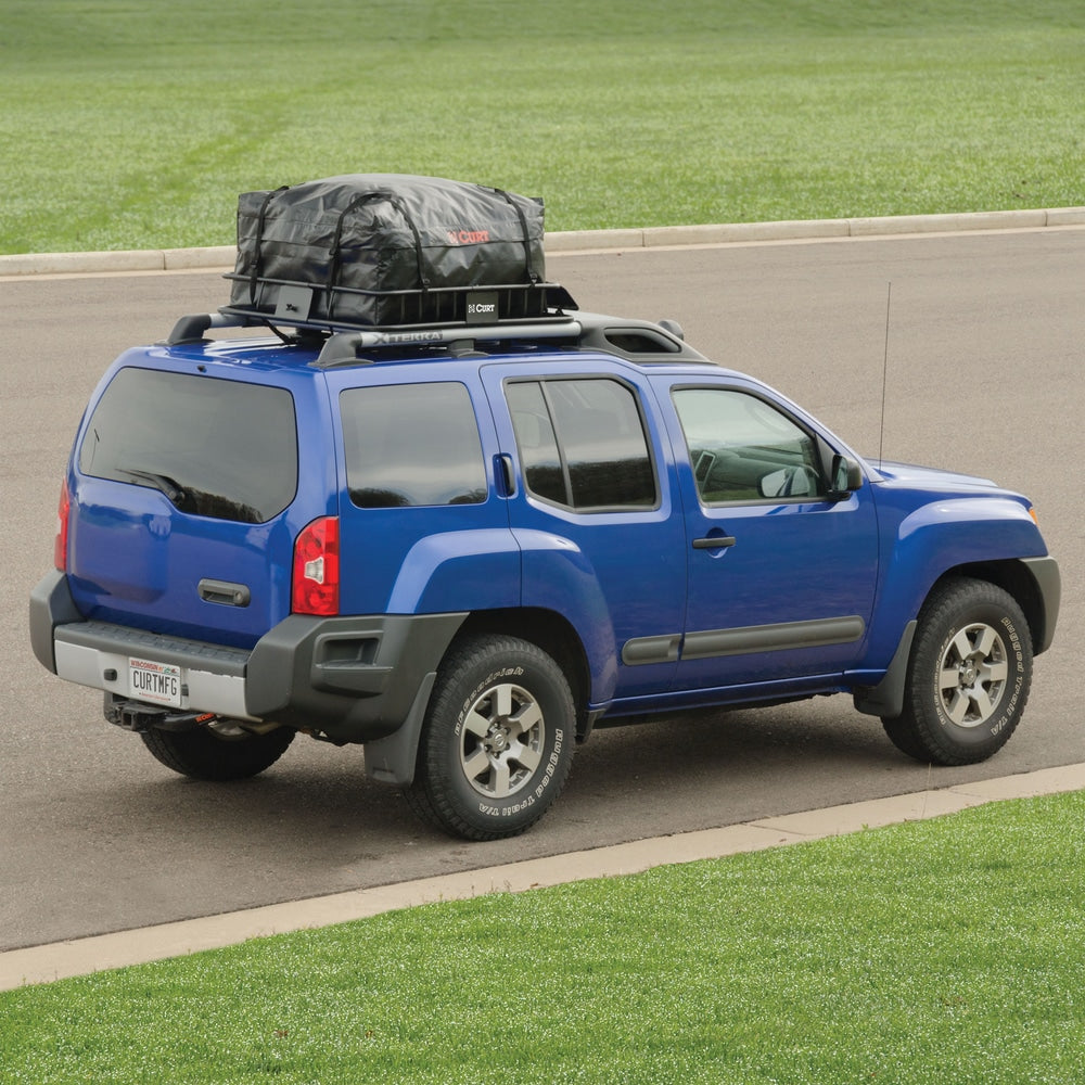 CURT 18220 Weather-Resistant Vinyl Roof Top Cargo Bag, Black, 38 x 34 x 18-in