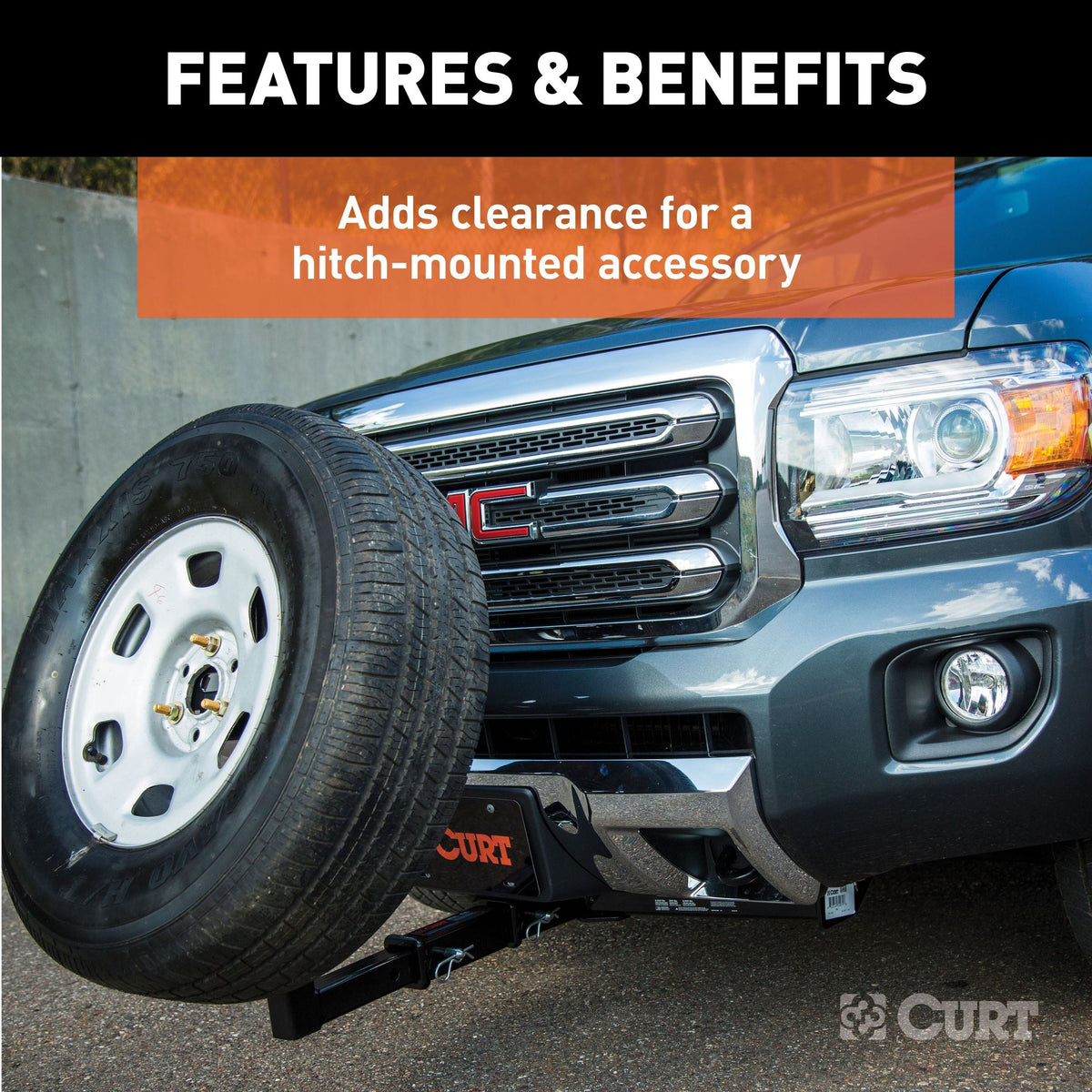 CURT 45781 8" Receiver Tube Extender for 2" Hitch Receiver