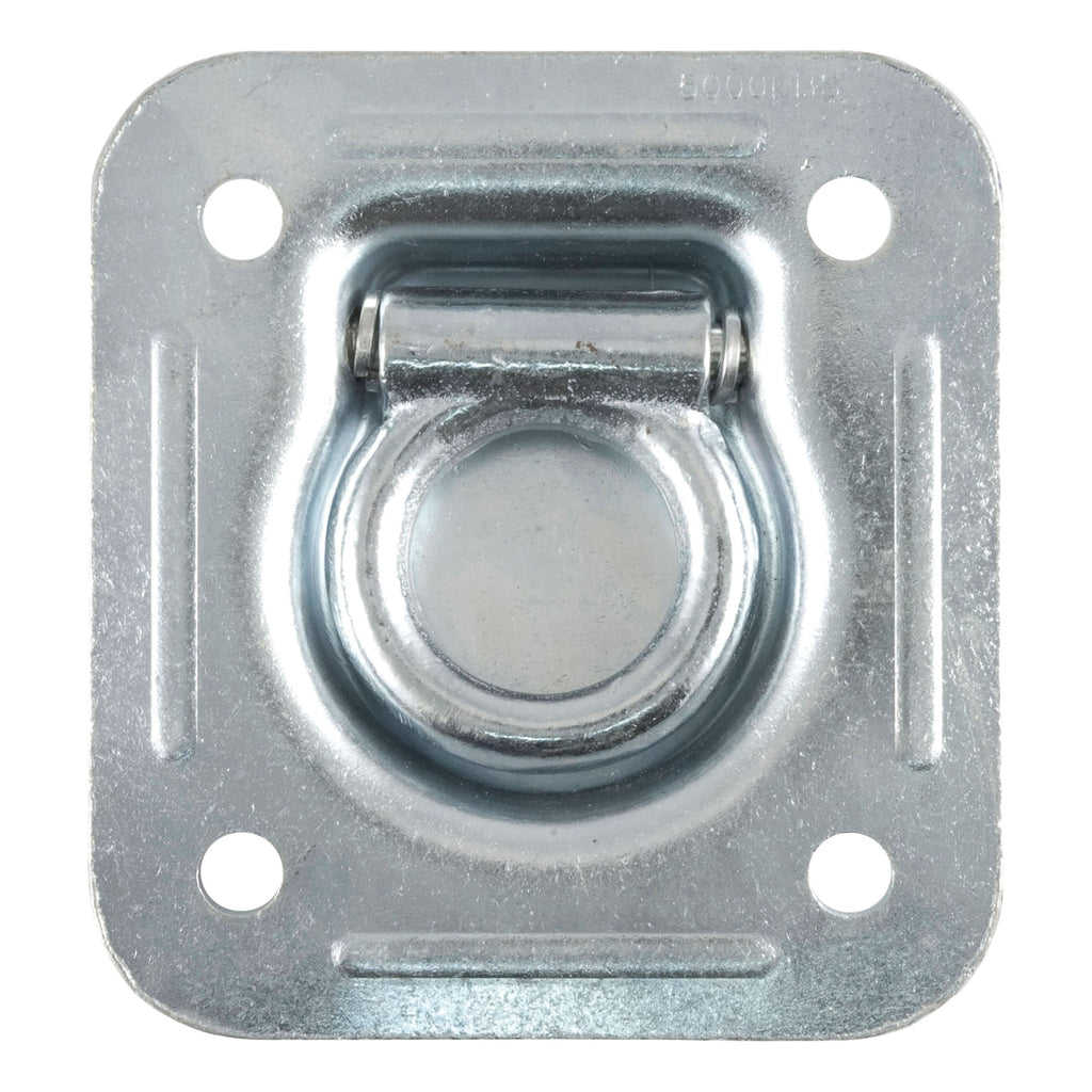 CURT 83600 1-1/2-in x 1-1/2-in Recessed Tie-Down Ring (5000-lb, Clear Zinc)