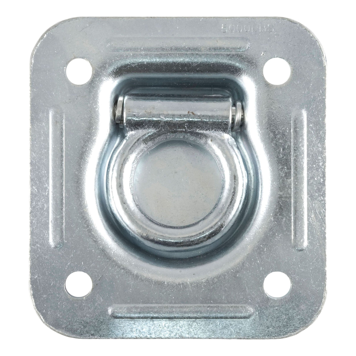 CURT 83600 1-1/2-in x 1-1/2-in Recessed Tie-Down Ring (5000-lb, Clear Zinc)