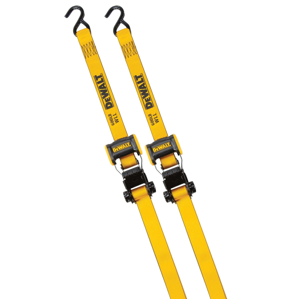 DEWALT DXBC18002 1,800-lb Ratchet Tie-Down Straps, 1.25-in x 12-ft, 2-pk