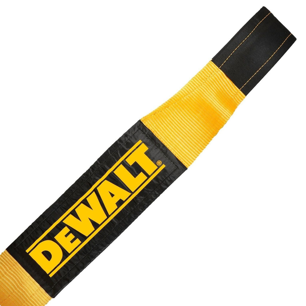 DEWALT Heavy-Duty 75000-lb Break Strength Looped End Recovery Strap, Yellow, 6-in x 30-ft