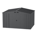 Duramax Metal Outdoor Storage Shed with Steel Frame, Dark Grey, 10-1/2-ft x 8-ft