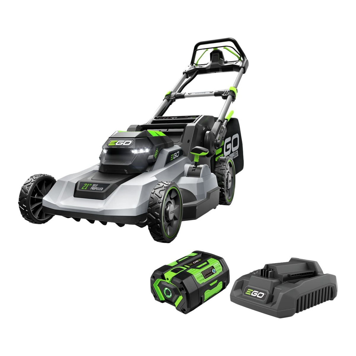 EGO POWER+ 56V Brushless Cordless 21-in Self-Propelled Lawn Mower, Includes (1) 6.0AH Battery and 320W Charger, LM2114SP