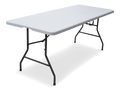 For Living 6-ft Portable Indoor/Outdoor Plastic & Metal Folding Table with Handle, White