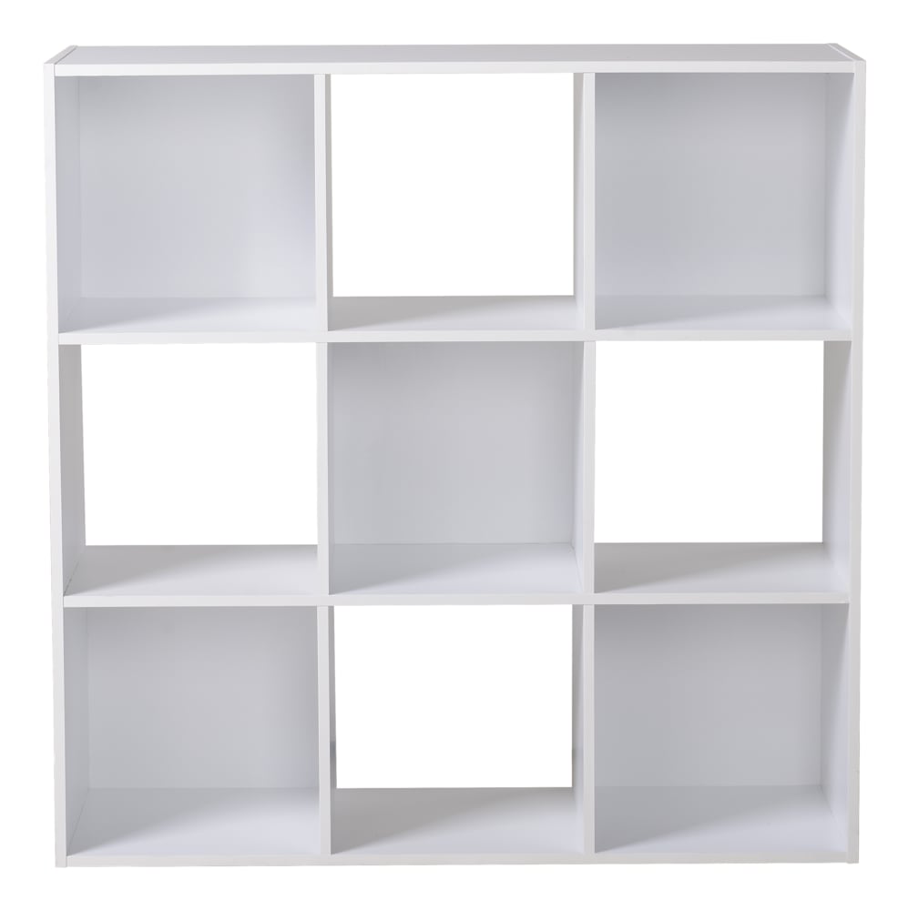 For Living 9-Cube Storage Organizer, Bookcase/Bookshelf, White