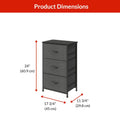 For Living Fabric 3-Drawer Storage Organizer, Grey