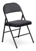 For Living Fabric Folding/Compact Chair, Grey Fabric & Black Frame