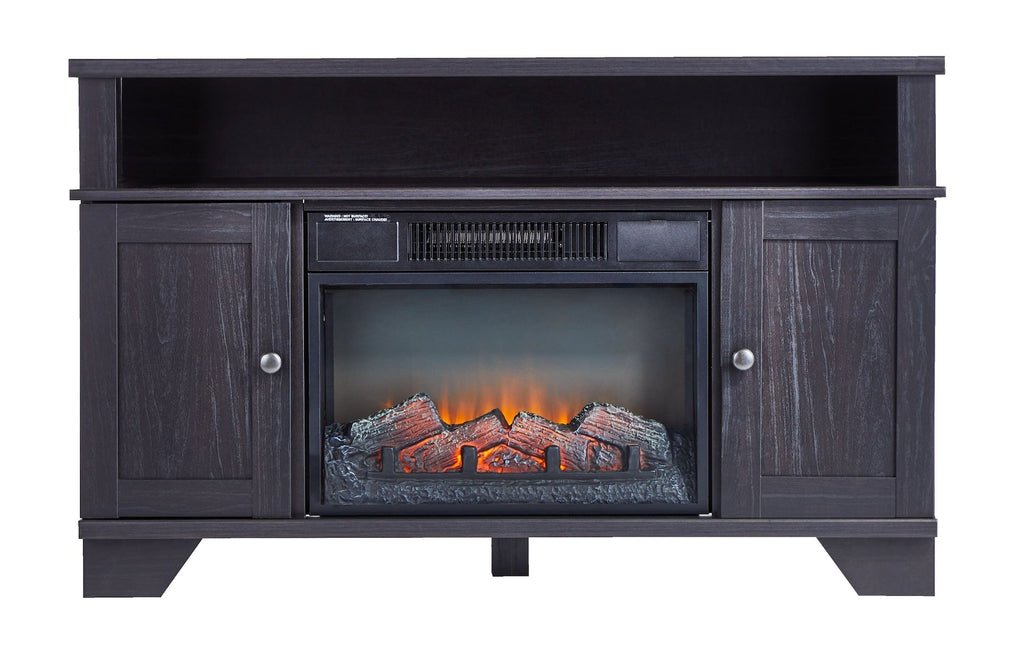 For Living Hamilton Electric Fireplace TV Stand, 44.5-in, 1500W, Brown Cappucino