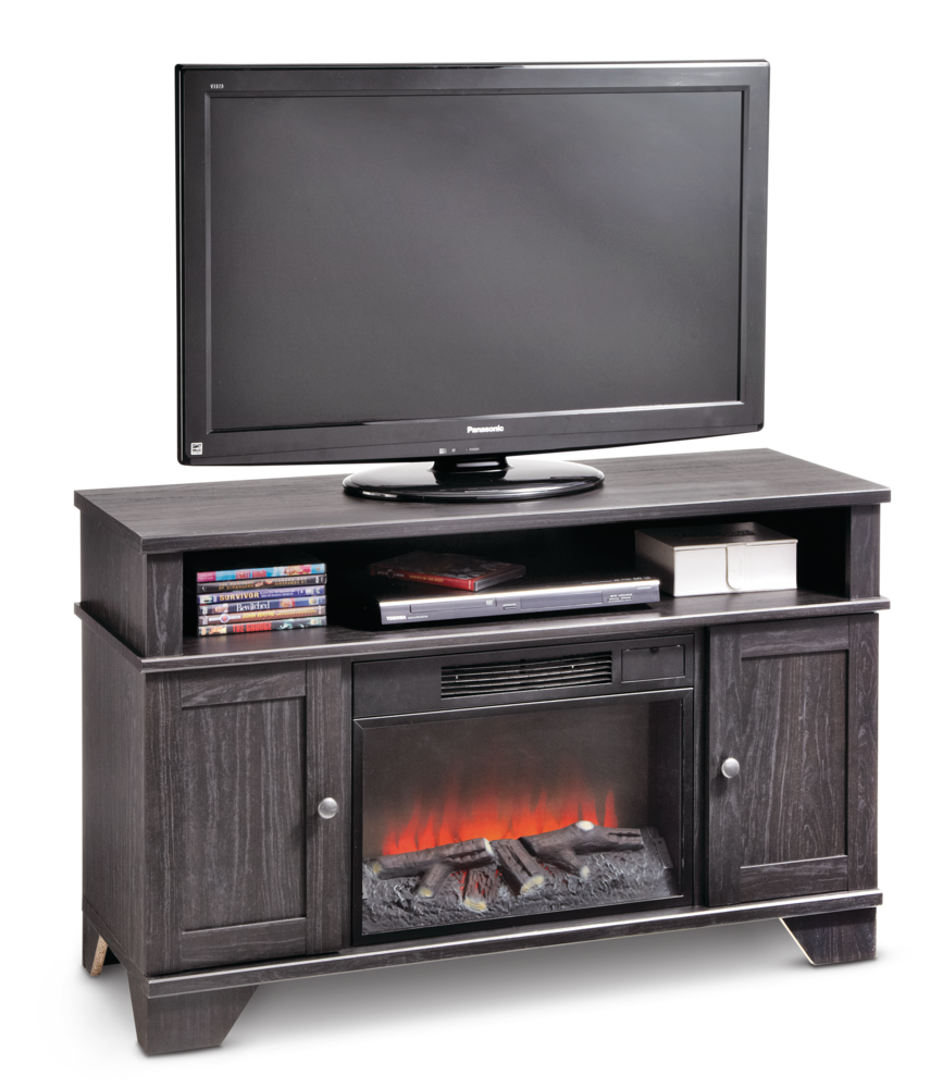 For Living Hamilton Electric Fireplace TV Stand, 44.5-in, 1500W, Brown Cappucino