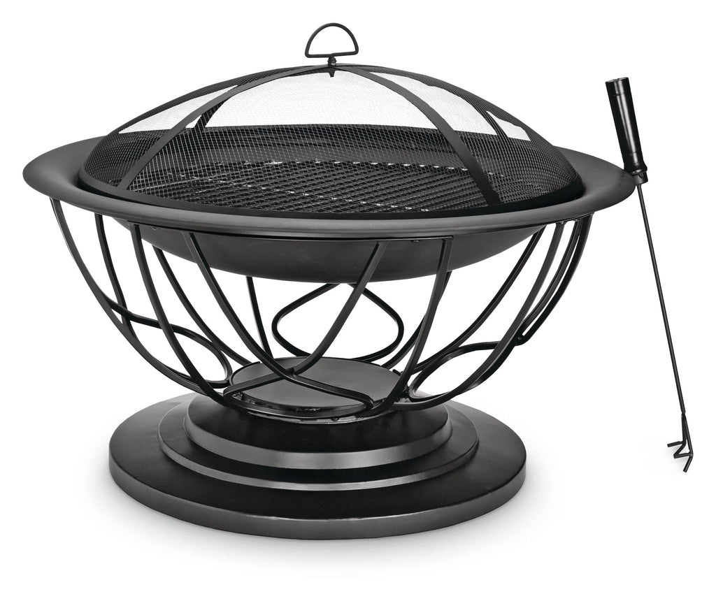 For Living Savona Round Wood-Burning Outdoor Fire Bowl/Fire Pit, 29.5 x 20-in