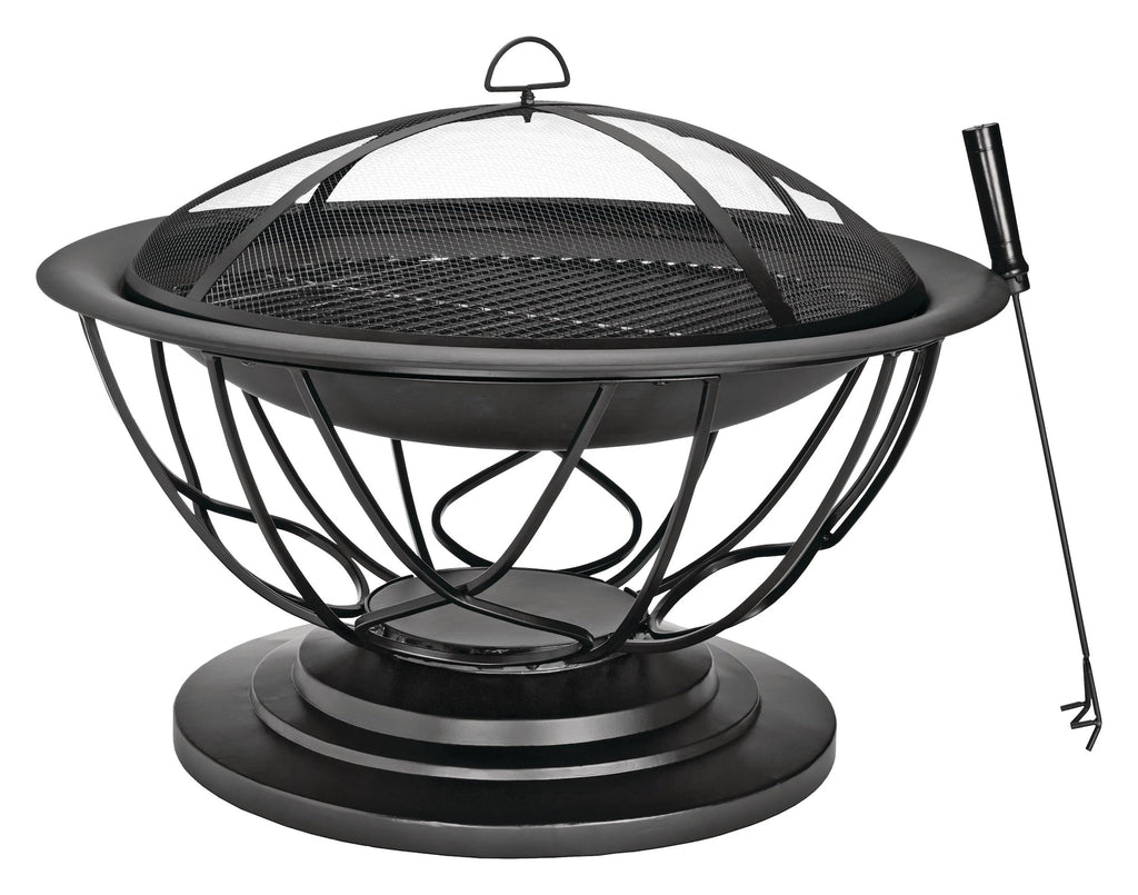 For Living Savona Round Wood-Burning Outdoor Fire Bowl/Fire Pit, 29.5 x 20-in