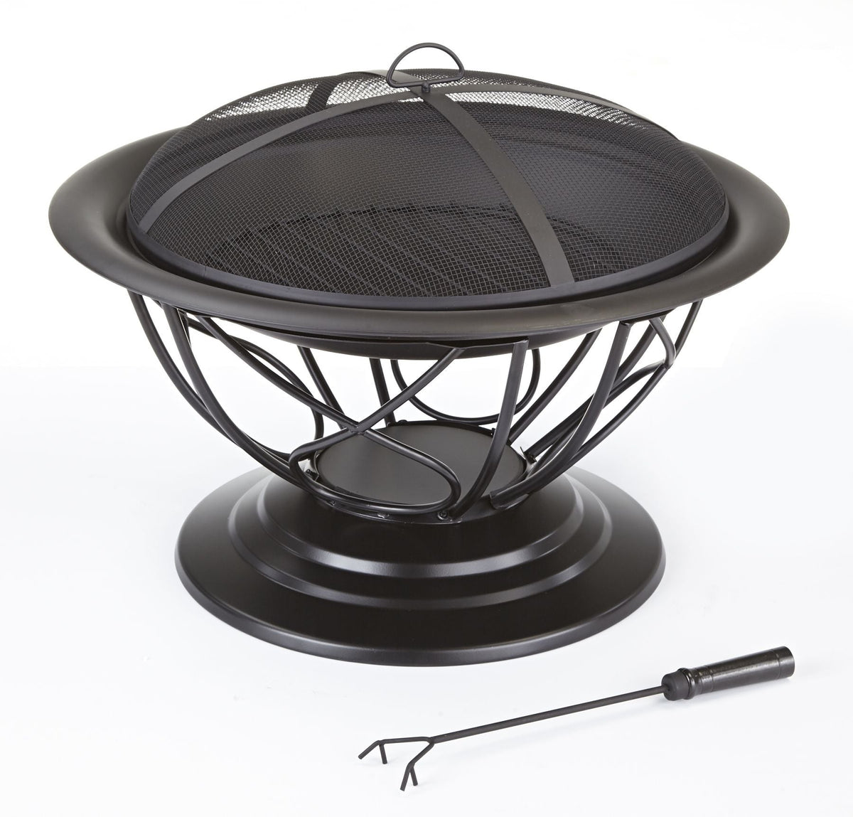 For Living Savona Round Wood-Burning Outdoor Fire Bowl/Fire Pit, 29.5 x 20-in