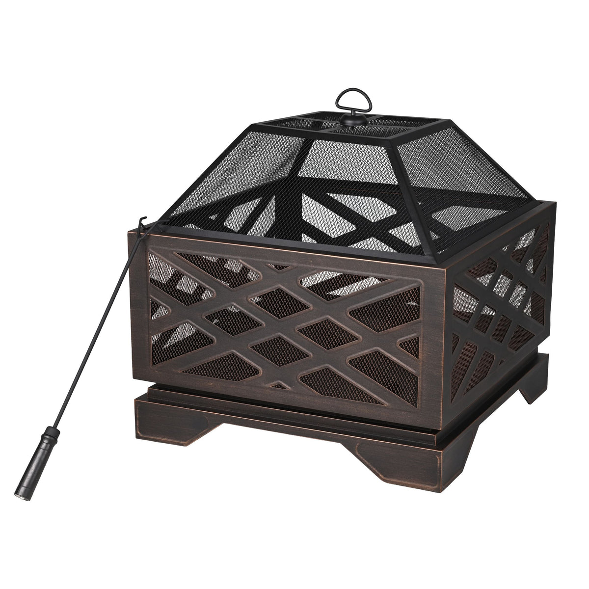 For Living Square Heavy Duty Patio Fire Bowl/Fire Pit Cover, 31 x 31 x 24-in