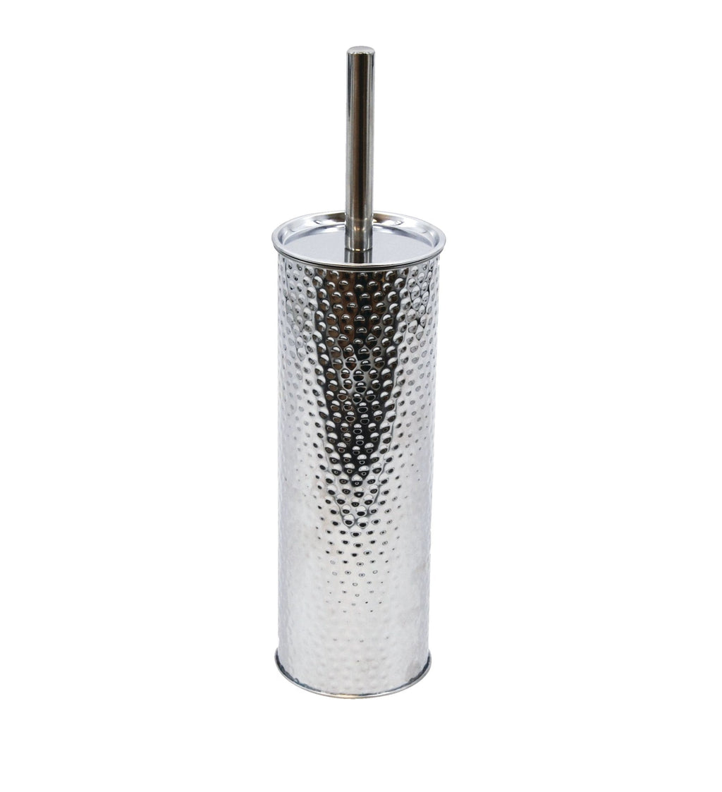 For Living Stainless Steel Compact Long Reach Toilet Brush, Hammered Finish