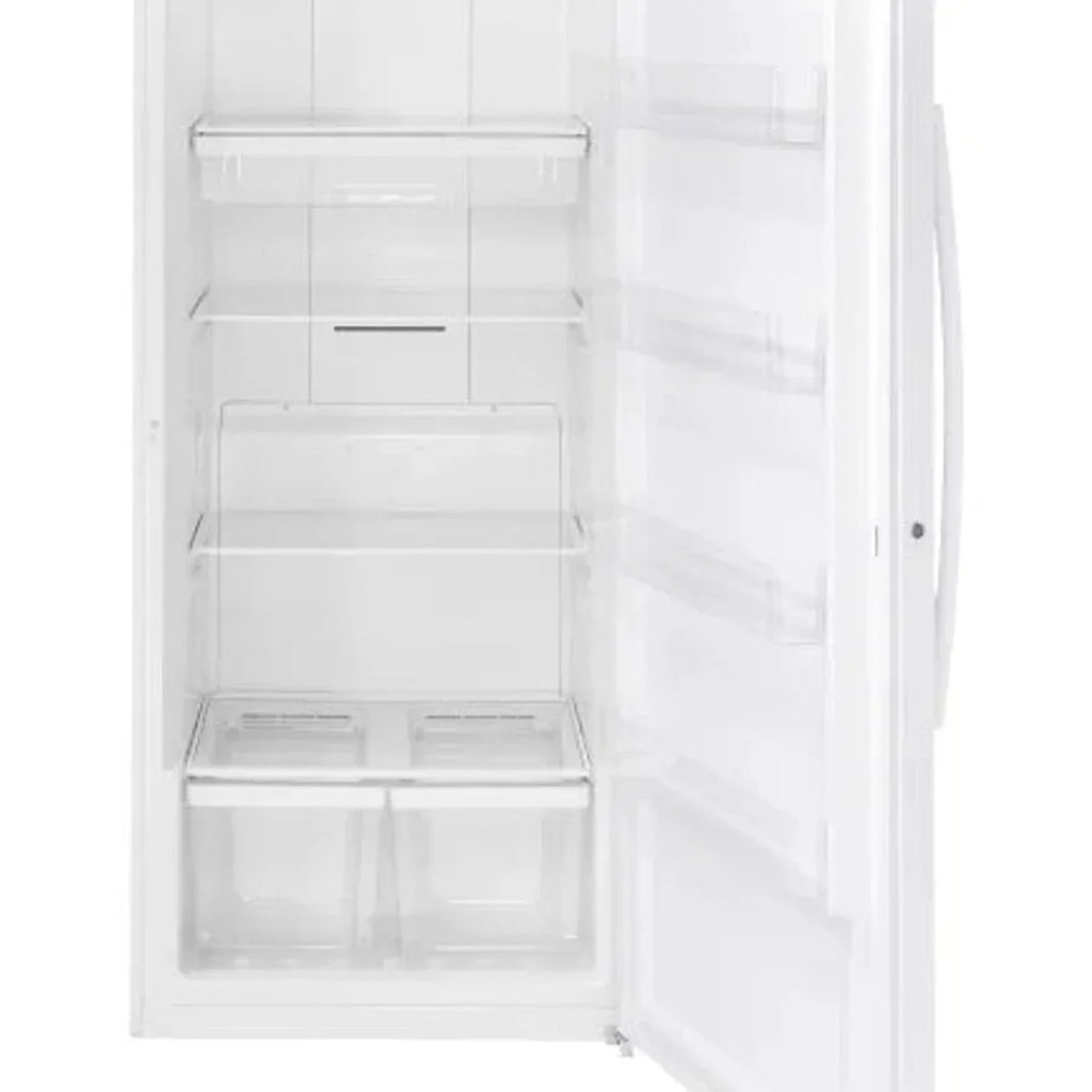 GE 21.3 cu. ft. White Upright Freezer with Exterior Adjustable Temperature Control