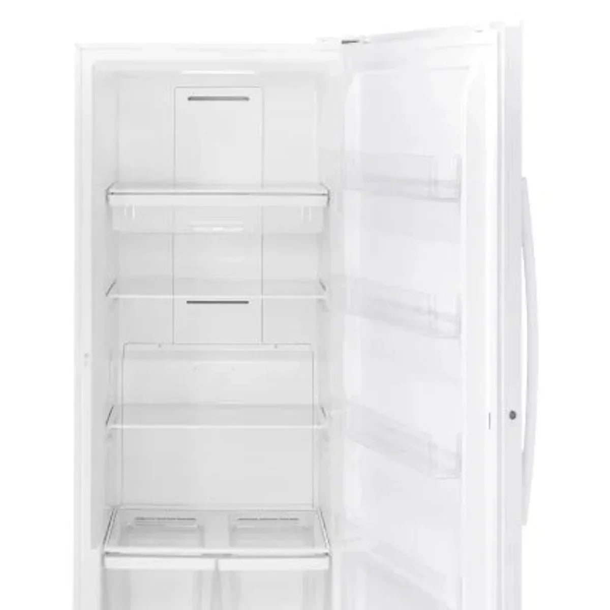 GE 21.3 cu. ft. White Upright Freezer with Exterior Adjustable Temperature Control