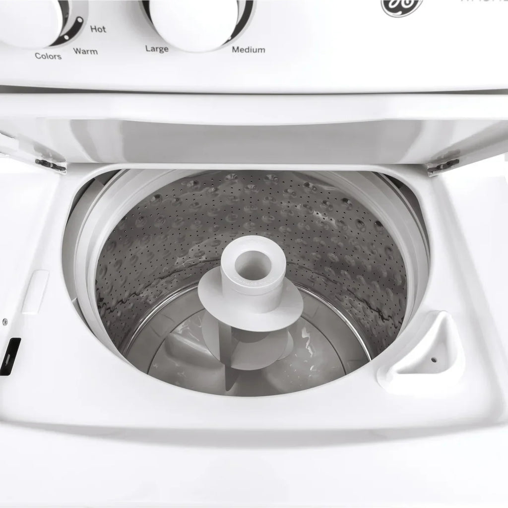 GE White 27 in. 4.4 cu. ft. Washer and 5.9 cu. ft. Dryer Laundry Centre