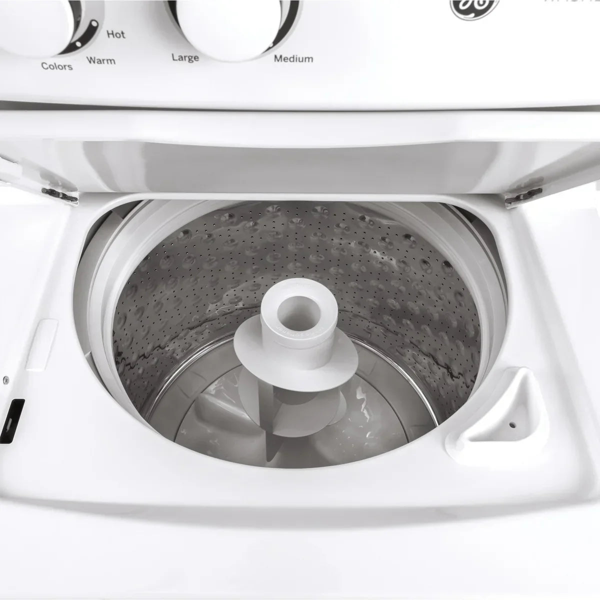 GE White 27 in. 4.4 cu. ft. Washer and 5.9 cu. ft. Dryer Laundry Centre