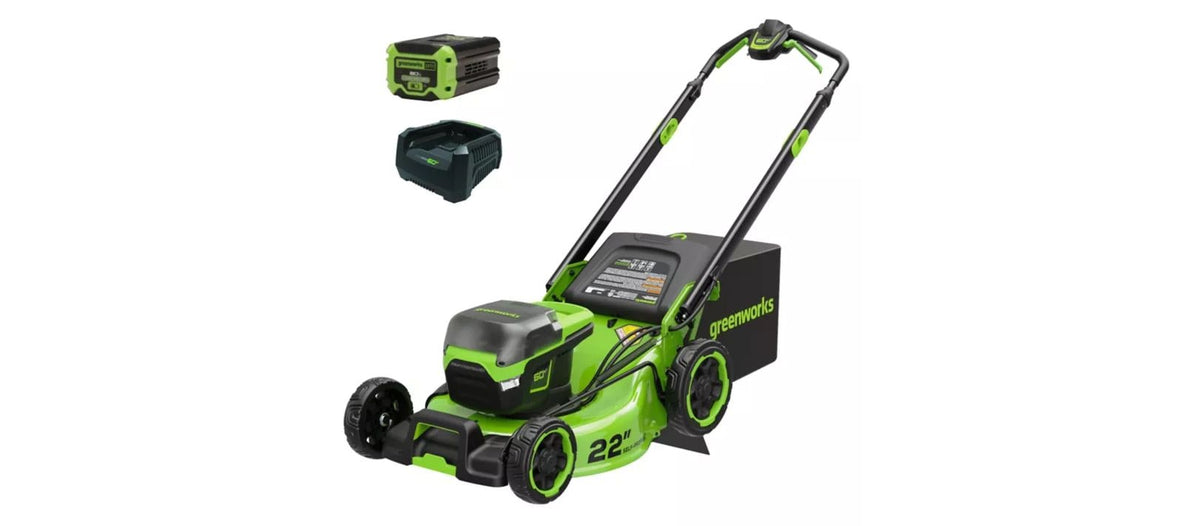 Greenworks 22-in 60V Self-Propelled Mower with 1 x 8.0Ah Battery and 6A Charger