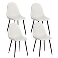 Homycasa Modern Dining Chairs, Beige, 4-pk