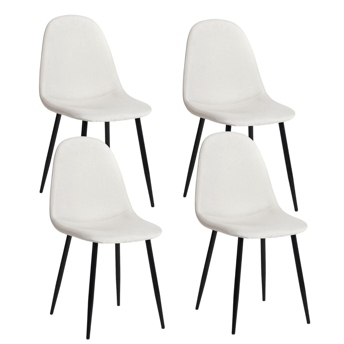 Homycasa Modern Dining Chairs, Beige, 4-pk