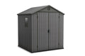 Keter Darwin Outdoor Storage Shed, Grey, 6-ft x 6-ft