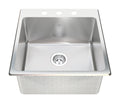 Kindred Steel Queen Dual Laundry Mount Single Sink,10-in deep