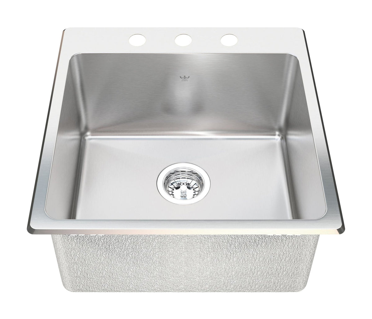 Kindred Steel Queen Dual Laundry Mount Single Sink,10-in deep