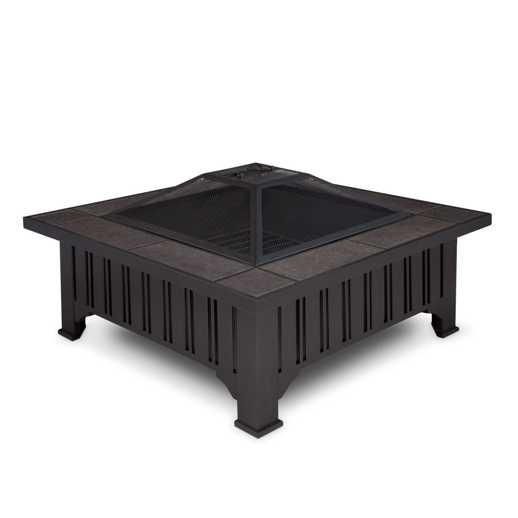 Lafayette Square Wood Burning Fire Pit in Black, 34-in