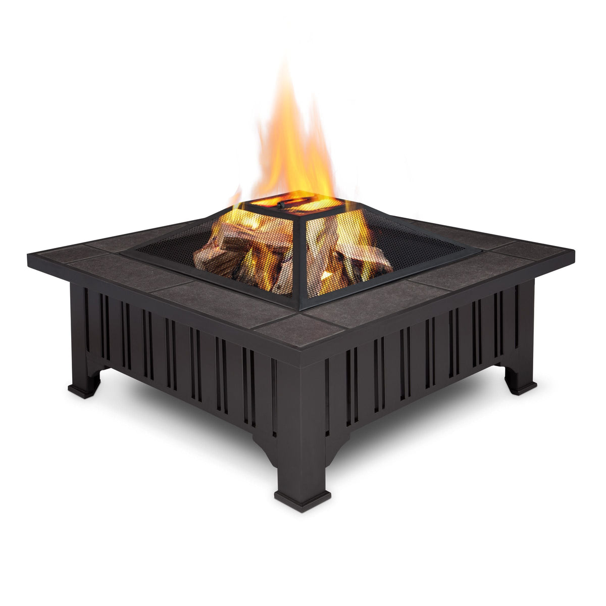 Lafayette Square Wood Burning Fire Pit in Black, 34-in