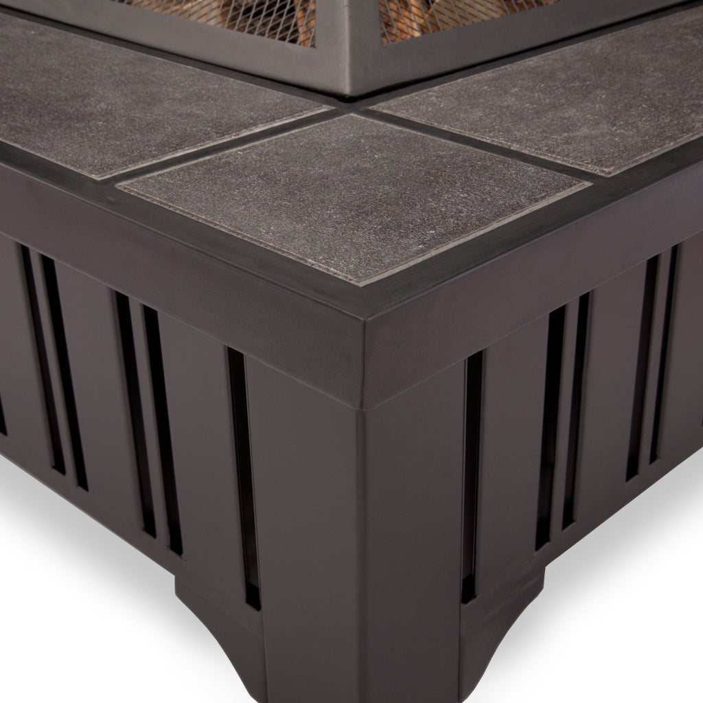 Lafayette Square Wood Burning Fire Pit in Black, 34-in