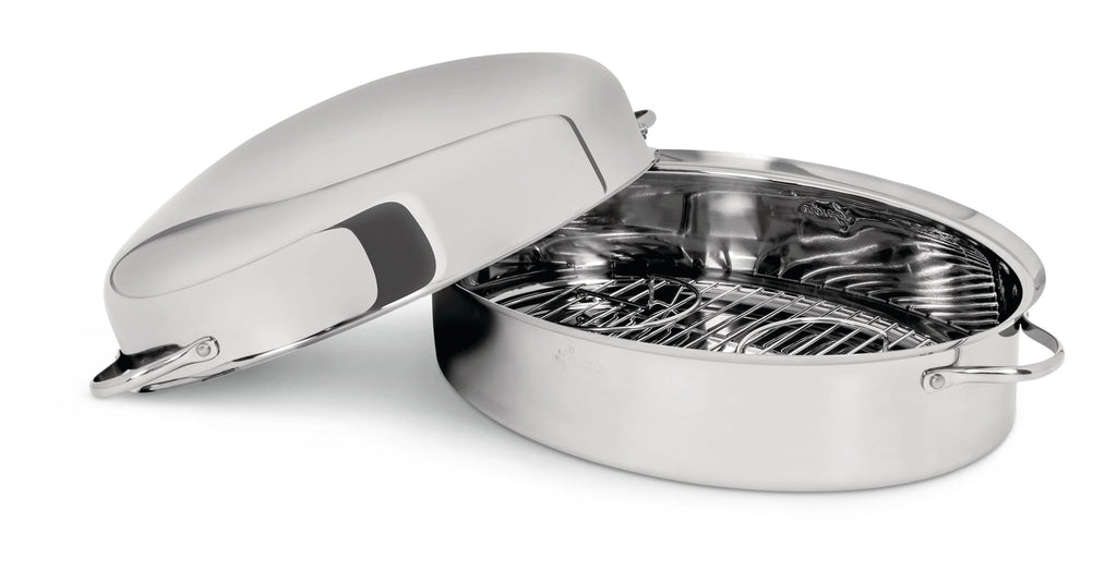 Lagostina 18/10 Stainless Steel Roaster with Removable Rack, 43 x 33cm