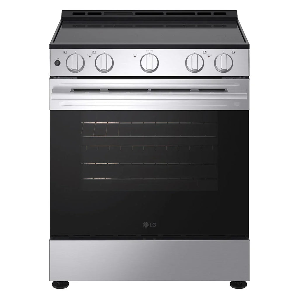 LG 30 in 6.3 cu ft. Stainless Steel Electric Slide-in Range with EasyClean and Pinch to Turn Safety Knobs