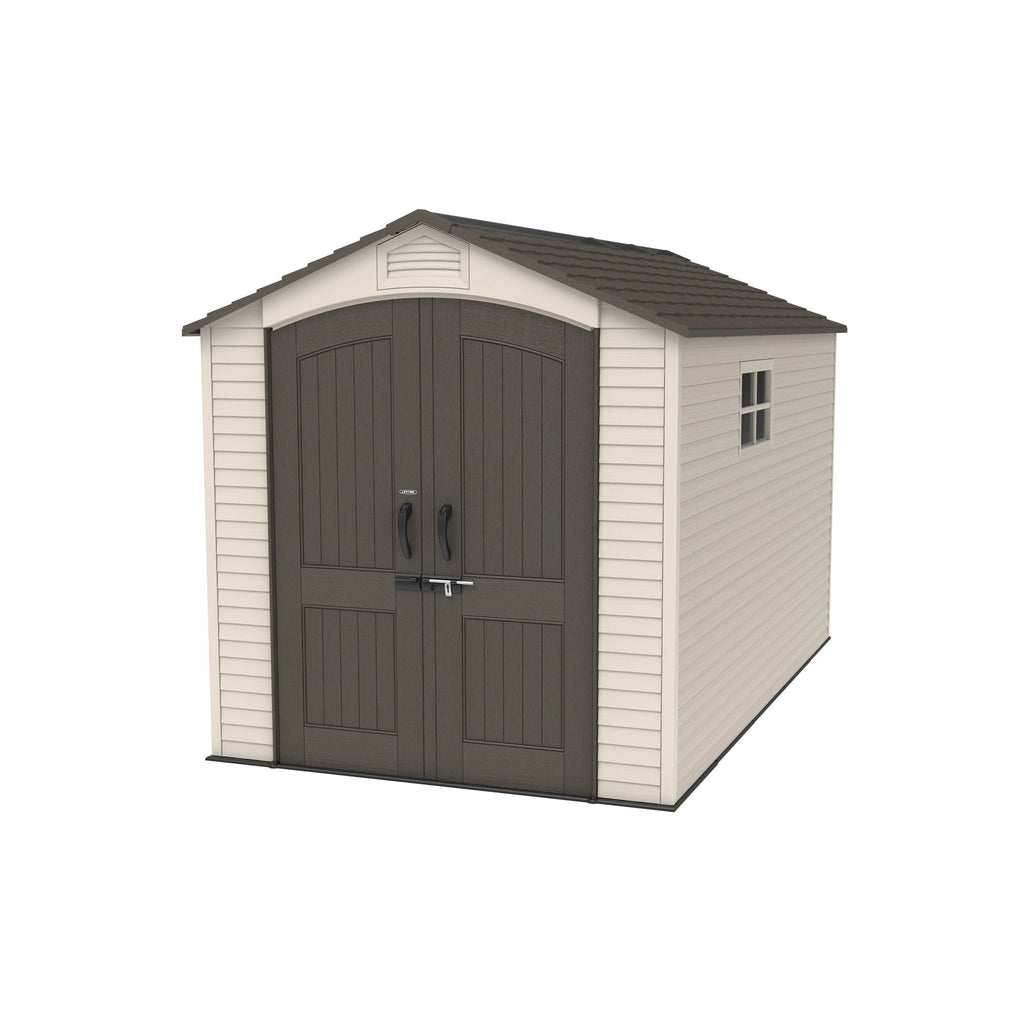 Lifetime Lockable Steel Shed, Beige, 7 x 12 -ft