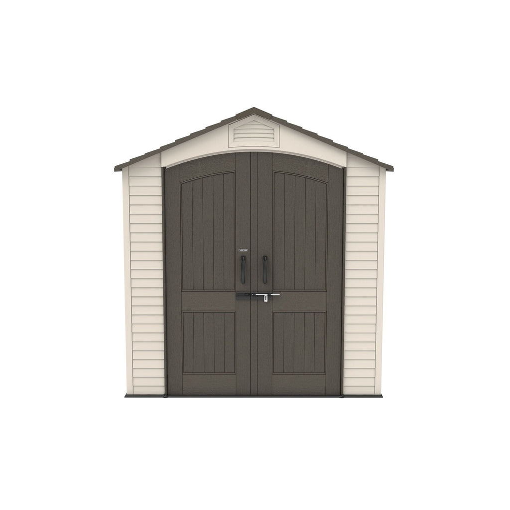 Lifetime Lockable Steel Shed, Beige, 7 x 12 -ft
