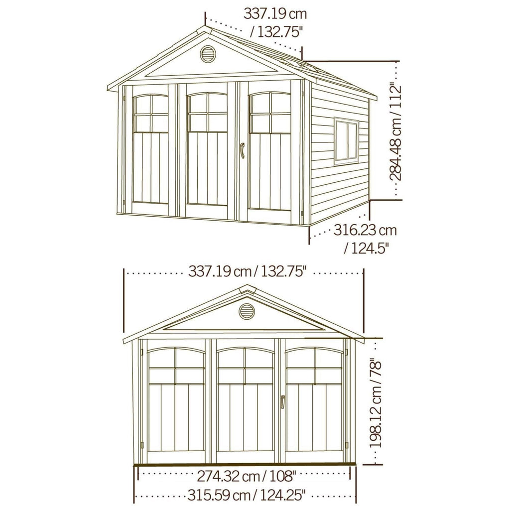 Lifetime Outdoor Storage Shed, 11-ft x 11-ft