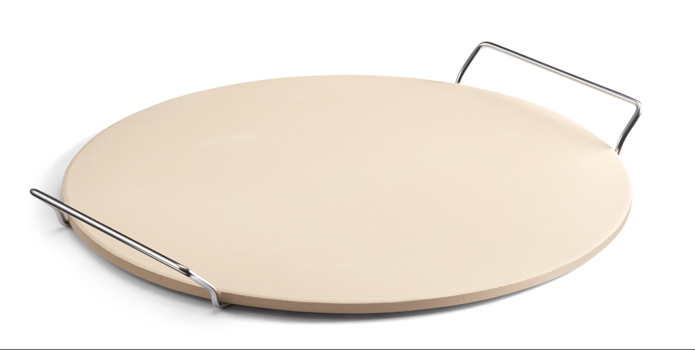 MASTER Chef Ceramic Round Pizza Stone & Serving Rack, 15-in
