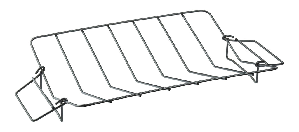 Master Chef Heavy-Duty Grey Non-Stick Roaster with Handle and Rack, 17-in