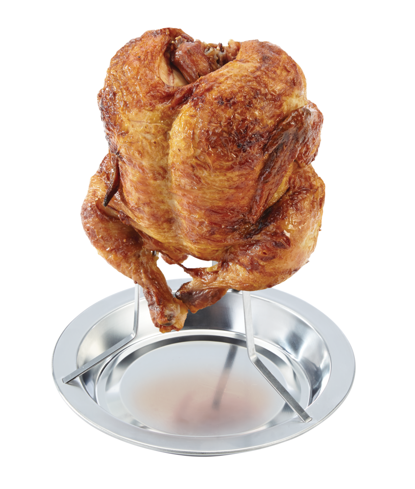 MASTER Chef Stainless Steel Folding Beer Can Chicken Holder/Chicken Roasting Rack Stand