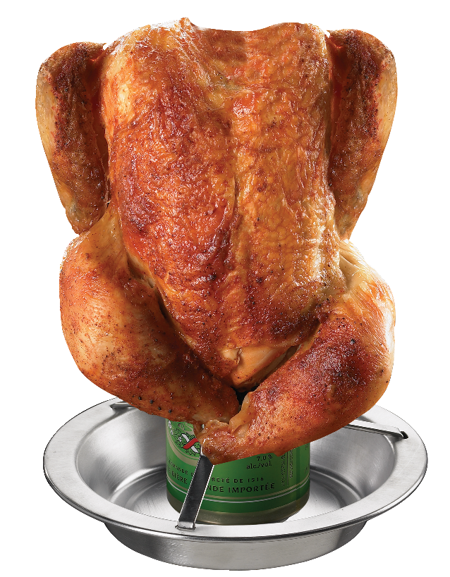 MASTER Chef Stainless Steel Folding Beer Can Chicken Holder/Chicken Roasting Rack Stand