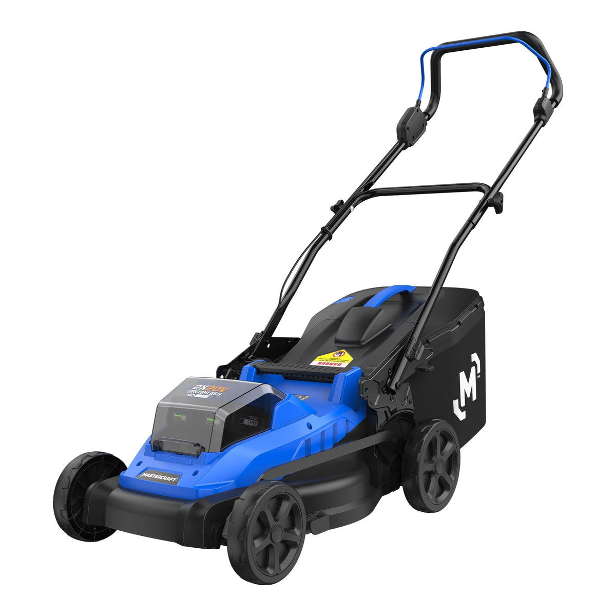 Mastercraft 2 x 20V Cordless 18-in Brushless Push Lawn Mower Kit with 2 PWR POD 5 Ah Batteries and Charger