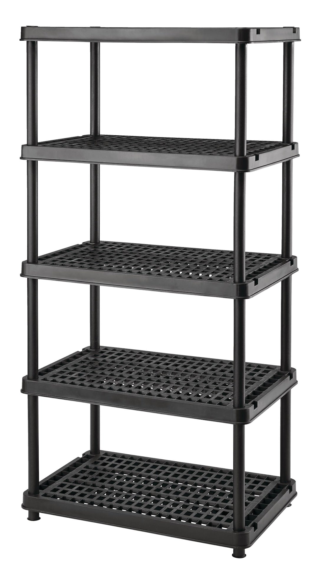 Mastercraft 5-Shelf Resin/ Plastic Storage Rack/ Shelving Unit, 36 x 24 x 72-in