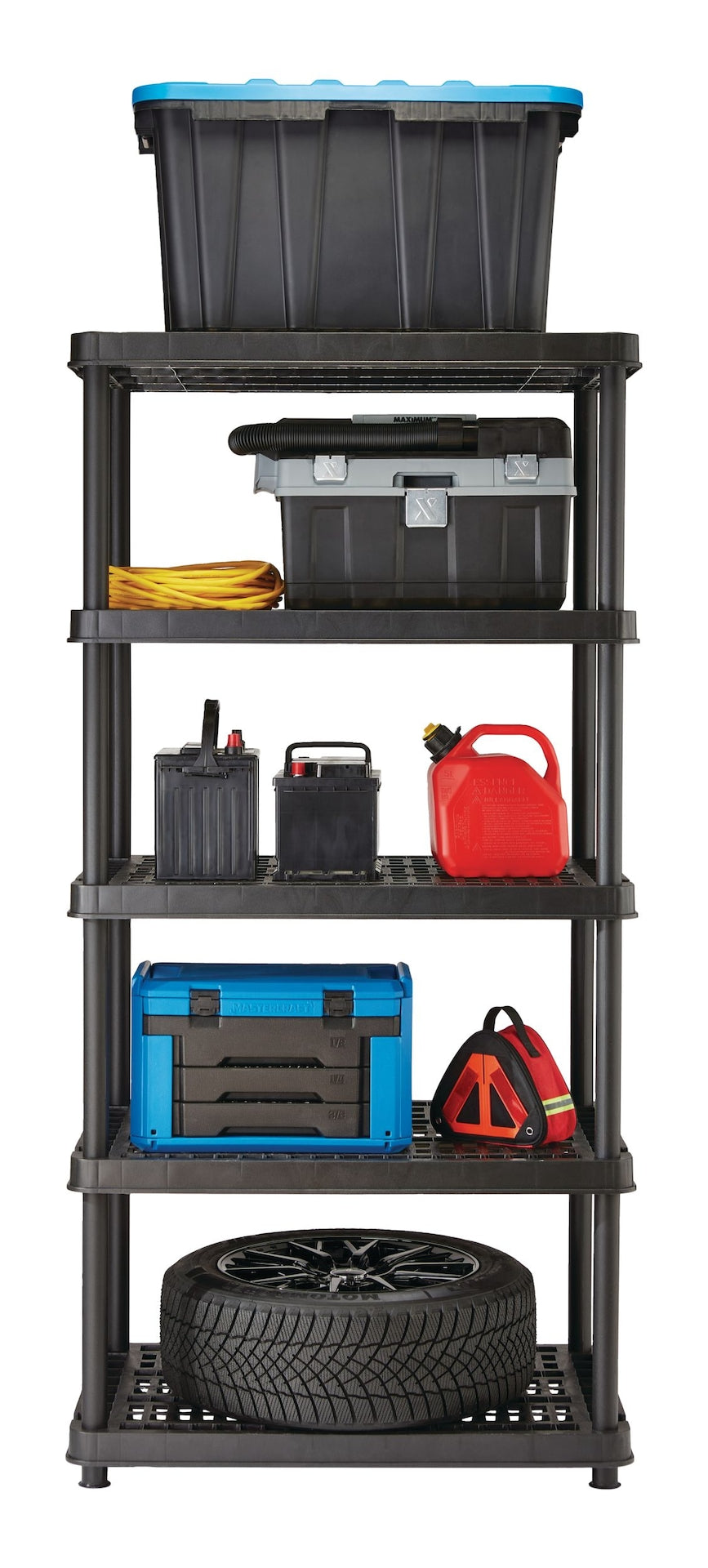 Mastercraft 5-Shelf Resin/ Plastic Storage Rack/ Shelving Unit, 36 x 24 x 72-in