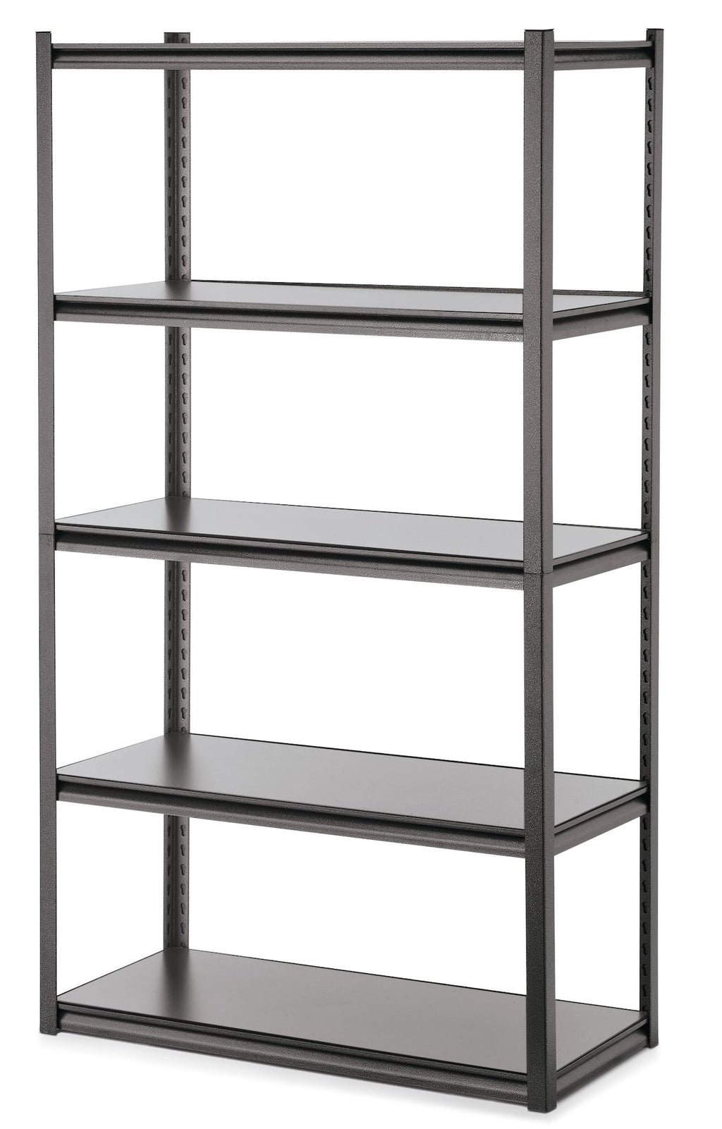 Mastercraft Adjustable 5-Shelf Steel Metal & Wood Storage Rack / Shelving Unit, 41 x 18 x 72-in