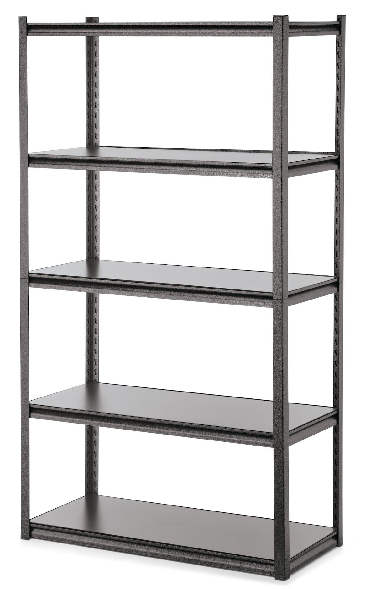 Mastercraft Adjustable 5-Shelf Steel Metal & Wood Storage Rack / Shelving Unit, 41 x 18 x 72-in