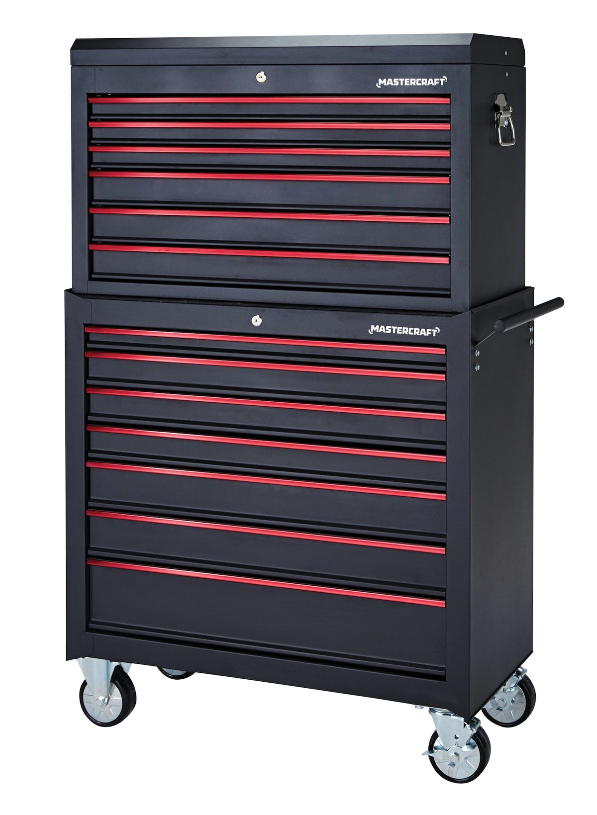 Mastercraft Rolling Tool Storage Cabinet with 7 Drawers, Black, 36-in