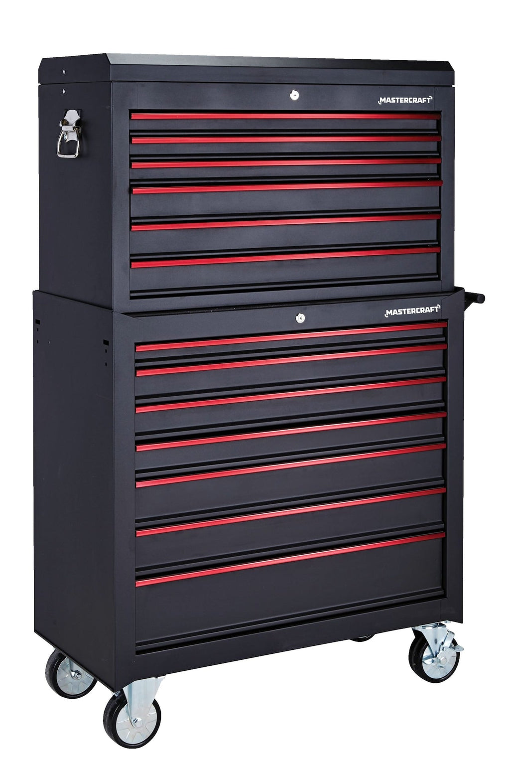 Mastercraft Rolling Tool Storage Cabinet with 7 Drawers, Black, 36-in